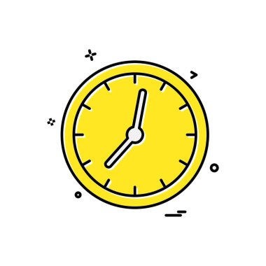 saat düz ikon vektör illüstrasyonu 