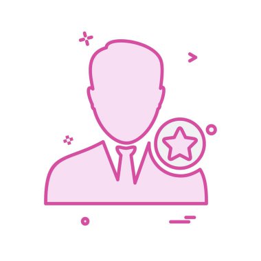 Avatar erkek simge tasarım vektörü