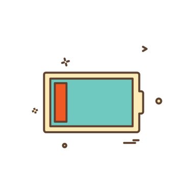 Batarya simgesi tasarım vektörü