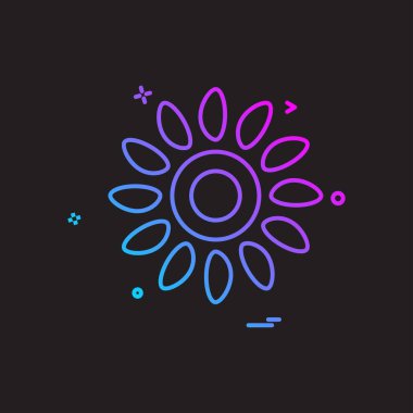 Çiçek simge tasarlamak vektör