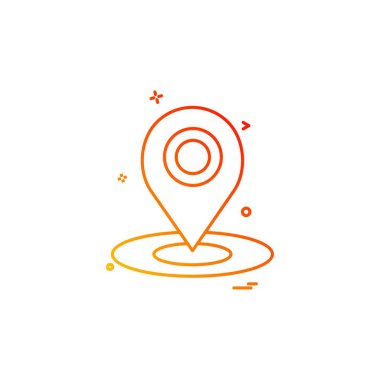 Gezinti simgesi tasarım, renkli vektör çizim