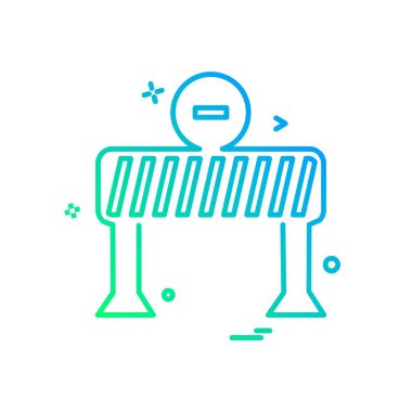 Bariyer simge tasarlamak vektör durdurmak