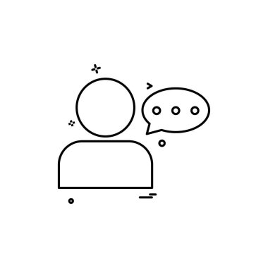 Kullanıcı Masaj Masaj sohbet simge vektör tasarımı