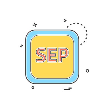 Eylül Takvim simgesi tasarım vektörü