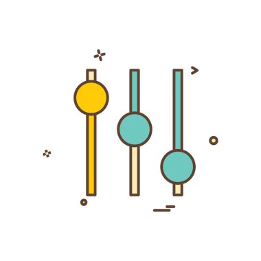 Eşitleştirici simge tasarım vektörü