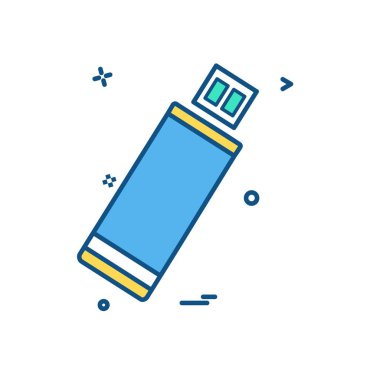 USB aygıt simgesi tasarım, renkli vektör çizim