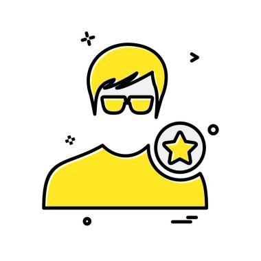 Avatar erkek simge tasarım vektörü