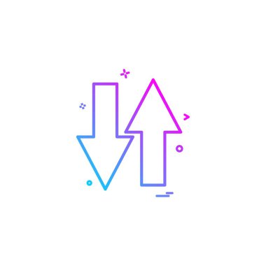 ok tek yönlü yol işareti simge vektör tasarımı