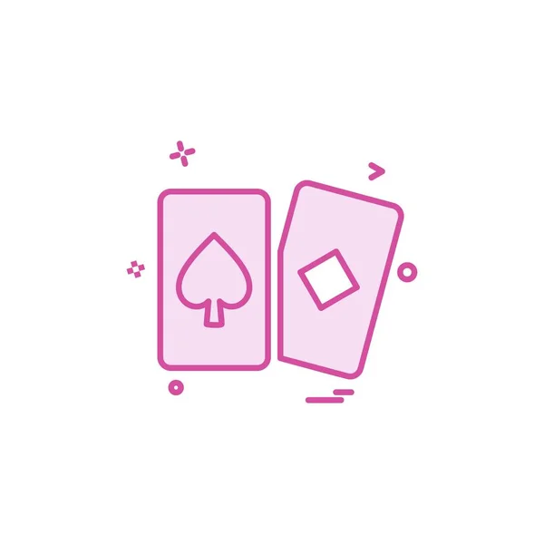 Playing Cards Icon Vector Design — Stock Vector