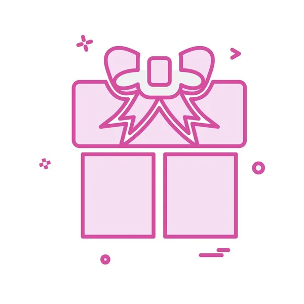 Geschenkbox Symbol Design Vektor Illustration — Stockvektor