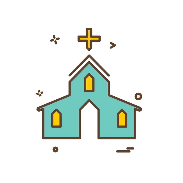 Icono Iglesia Diseño Vector Ilustración — Vector de stock