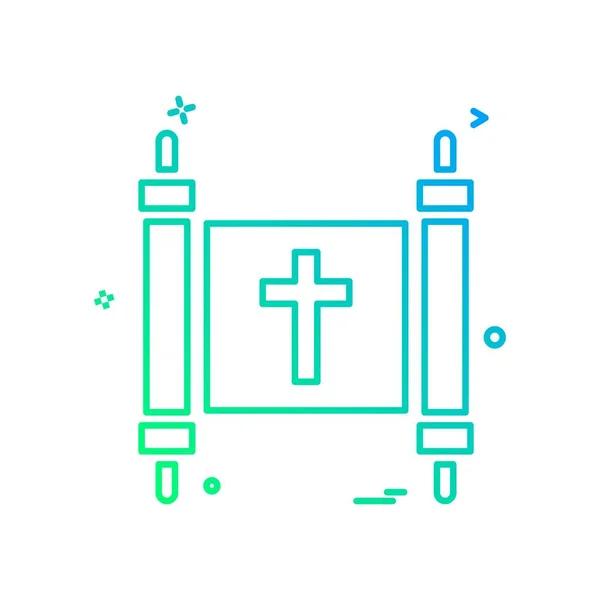 Kirche Ikone Design Vektor Illustration — Stockvektor