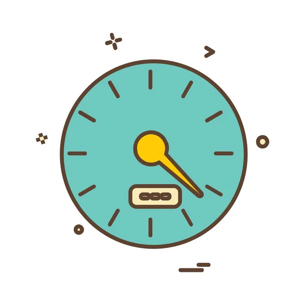 Uhr Flache Icon Vektor Illustration — Stockvektor