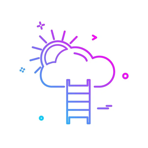 Icono Nube Diseño Vector Ilustración — Vector de stock