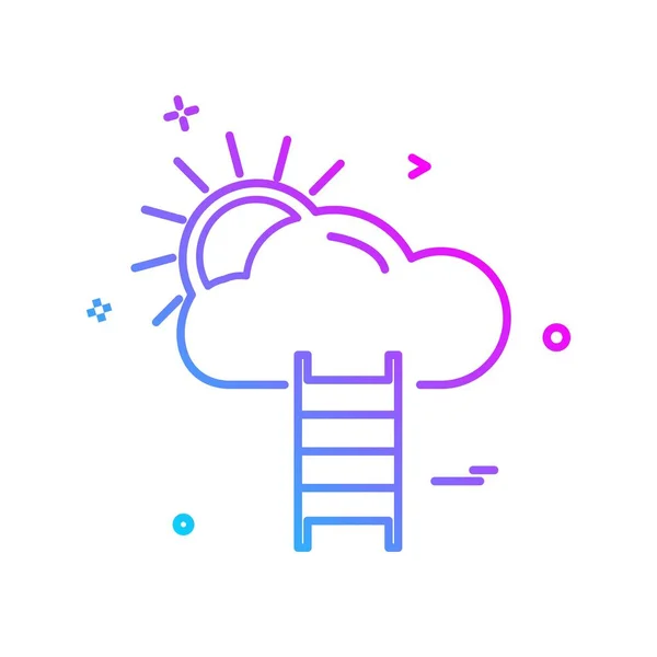 Wolke Symbol Design Vektor Illustration — Stockvektor