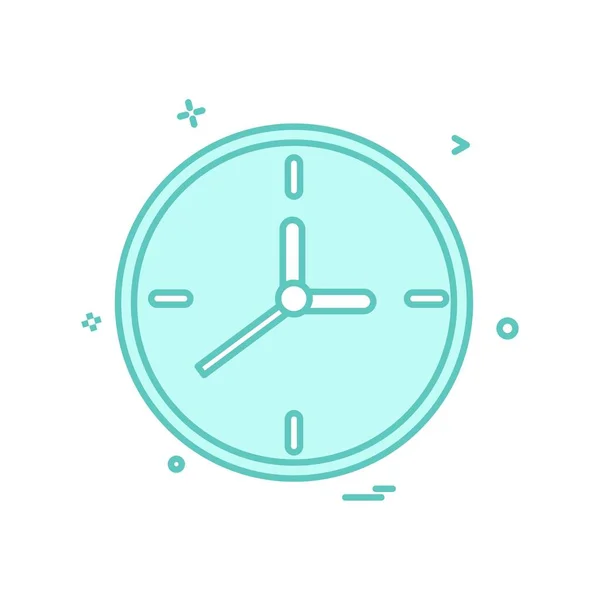 Klok Horloge Pictogram Vector Ontwerp — Stockvector