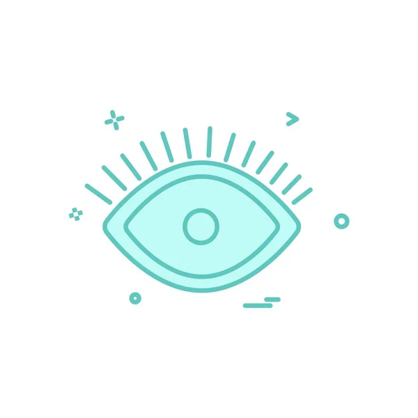 Ojo Icono Diseño Vector — Vector de stock