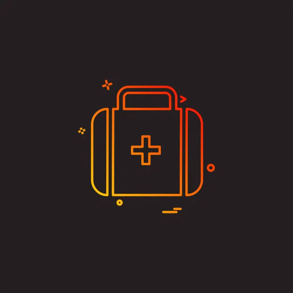 Primeros Auxilios Medicina Médica Icono Icono Icono Icono Diseño — Vector de stock