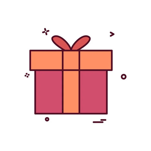 Icono Caja Regalo Vector Diseño — Archivo Imágenes Vectoriales