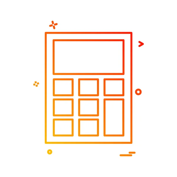 Calculadora Icono Vector Diseño — Vector de stock