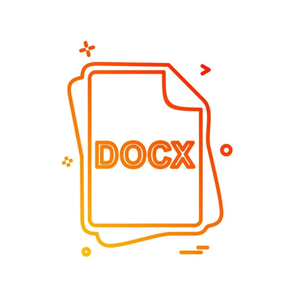 Docx Vetor Design Ícone Tipo Arquivo — Vetor de Stock