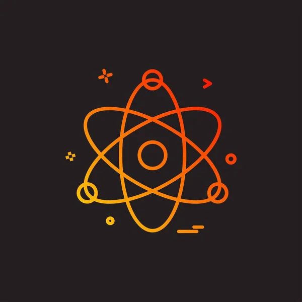 Atom Chemie Natuurkunde Icoon Vector Ontwerp — Stockvector