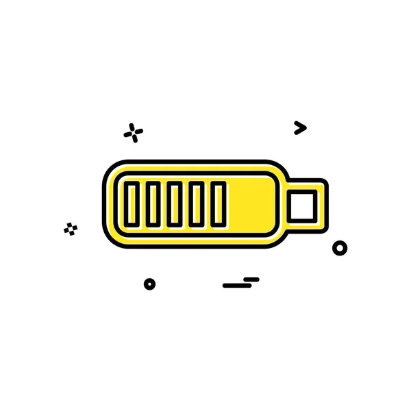 Batarya Simgesi Tasarım Vektörü — Stok Vektör