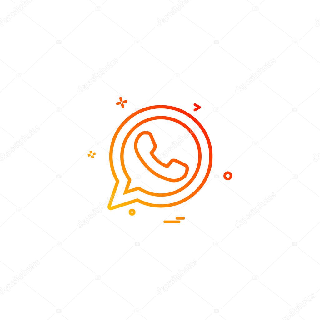 Whatsapp icon design vector  illustration