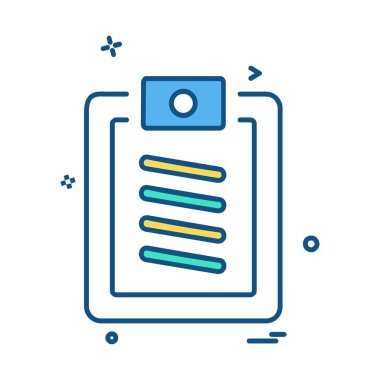 Belge simgesi tasarım vektörü 