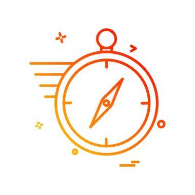 Pusula Simgesi Tasarım Vektörü 