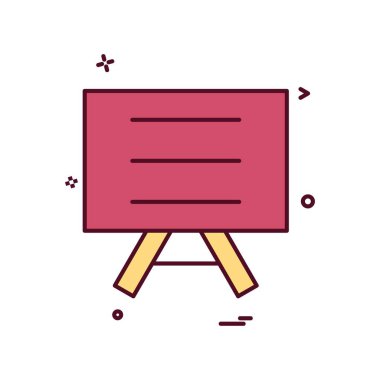 tahta okulu ikon vektör tasarımı