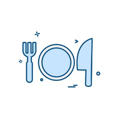 Mutfak simgesi tasarım vektörü 