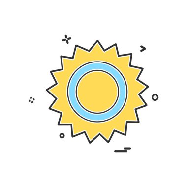 Güneş simgesi tasarımı vektör illüstrasyonu