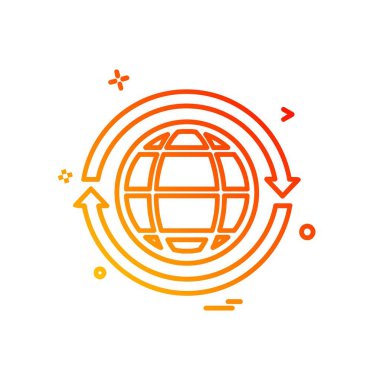 Küre simge tasarlamak vektör 