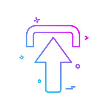 Yukarı ok simgesi tasarım vektörü