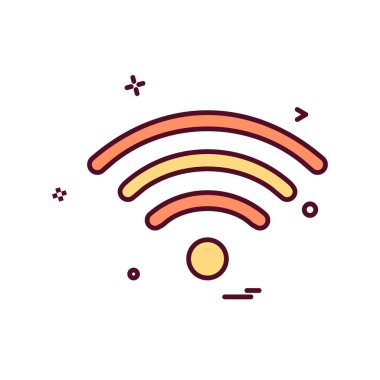 Wifi simge tasarım vektörü