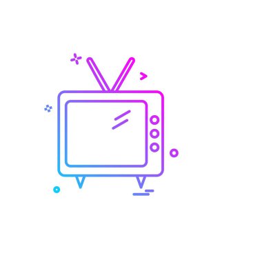 TV simgesi tasarım vektörü 