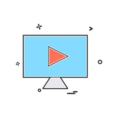 LCD ekran oynamak simge tasarlamak vektör