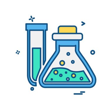 Şişesi simgesi tasarım, renkli vektör çizim