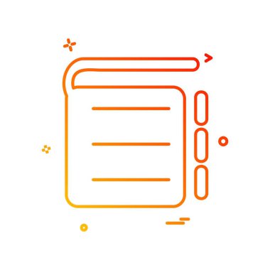 kitap simgesi tasarımı vektör çizimi