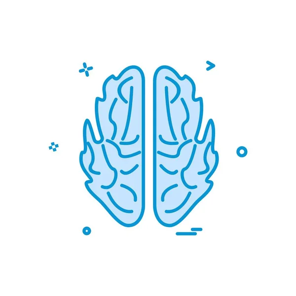 Cerebro Icono Diseño Vector — Vector de stock