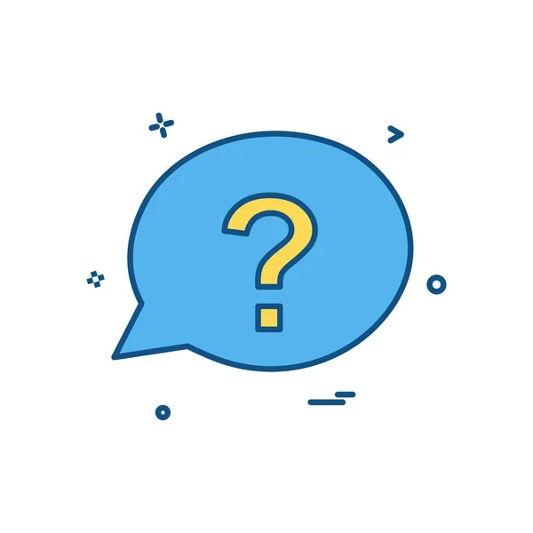 Chat Frage Sms Symbol Vektor Design Illustration — Stockvektor