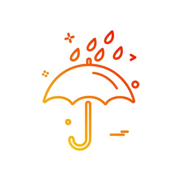 Rain Icon Design Vector — Stock Vector