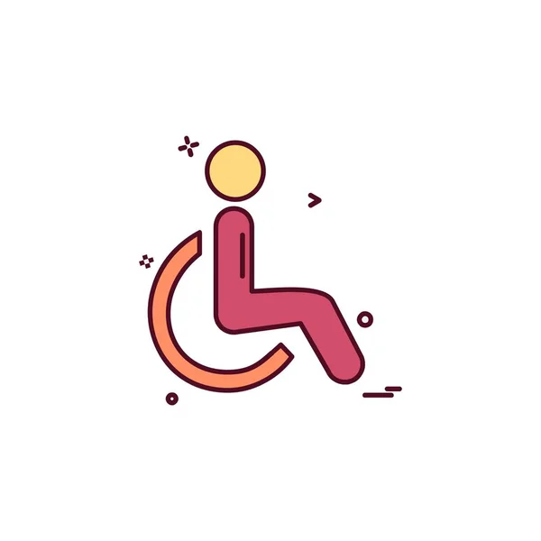 Handicapped Icon Design Vector — Stock Vector