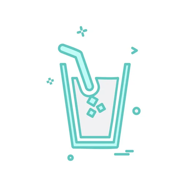 Drink Icon Design Bunte Vektorillustration — Stockvektor