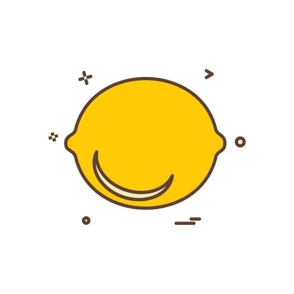 Lemon Icon Design Vector Illustration — Stock Vector