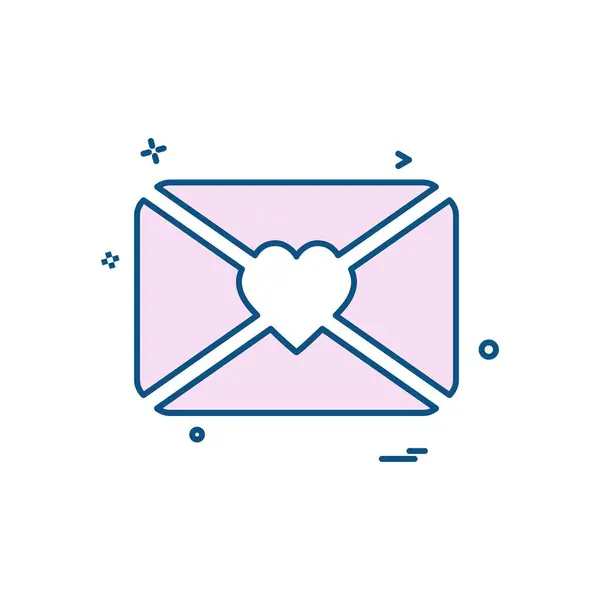 Día San Valentín Icono Diseño Vector — Vector de stock