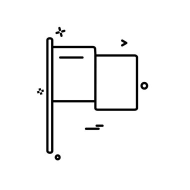 Bayrak simgesi tasarım vektörü