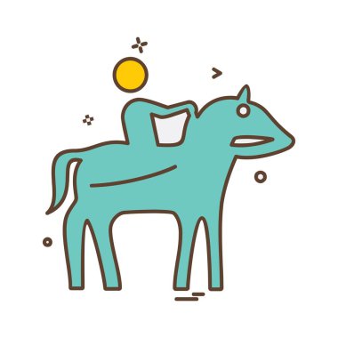 At Binme simge tasarlamak vektör