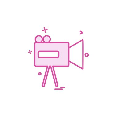 Video kamera simge vektör tasarımı